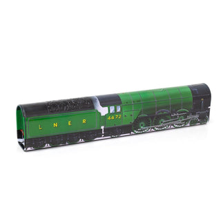 The Flying Scotsman Train Tin | Green Metal Steam Train Shaped Storage Tin 33cm