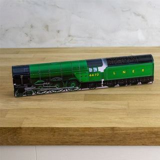 The Flying Scotsman Train Tin | Green Metal Steam Train Shaped Storage Tin 33cm