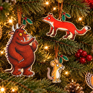 The Gruffalo & Friends Set of 5 Wooden Christmas Tree Decorations, Gisela Graham