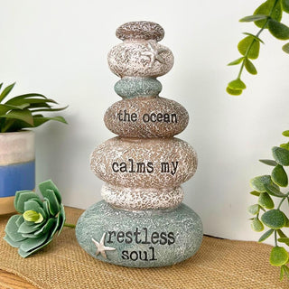The Ocean Stacking Pebbles Seashore Decoration - Nautical Ornament