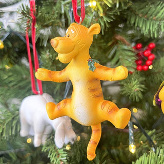 Tigger Christmas Tree Decoration with Holly, Gisela Graham 9.5cm