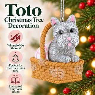 Toto Christmas Tree Decoration, Gisela Graham Wizard Of Oz Resin Bauble 6.5cm