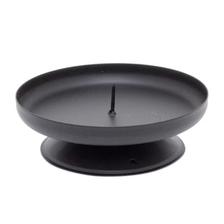 Traditional Black Metal Candle Holder Candle Plate | Pillar Candle Dish Candlestick | Round Votive Candle Holders