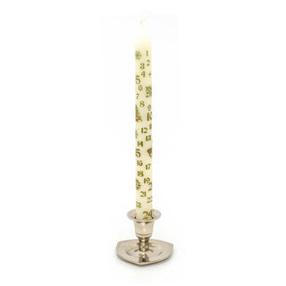 Traditional Christmas Advent Calendar Dinner Candle - Cream Advent Candle