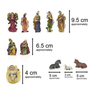 Traditional Christmas Nativity Scene With 11 Beautiful Detailed Figures | Resin Statues And Stable Manger Scene Crib Figurines | Christmas Nativity Set With Figures