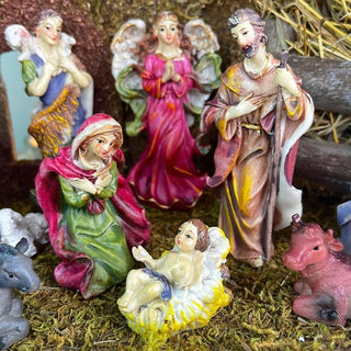 Traditional Christmas Nativity Scene With 11 Beautiful Detailed Figures | Resin Statues And Stable Manger Scene Crib Figurines | Christmas Nativity Set With Figures