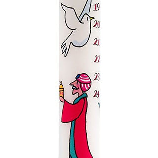 Traditional Countdown To Christmas Advent Dinner Candle ~ Wise Men Design (Regular Size)