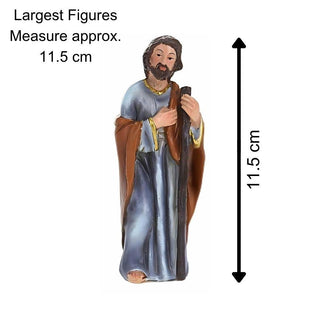 Traditional Nativity Set With 9 Detailed Figurines