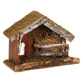 Traditional Rustic Stable Barn Christmas Decoration For Nativity Figures