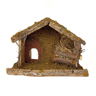 Traditional Rustic Stable Barn Christmas Decoration For Nativity Figures