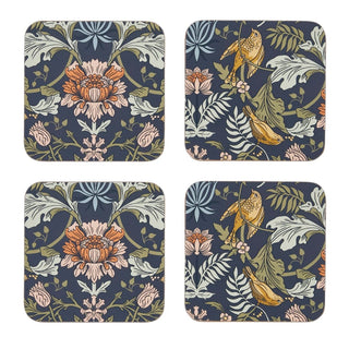 Ulster Weavers Set Of 4 Finch & Flower Coasters | 4 Piece Coaster Set - 10.5cm