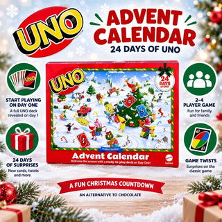 Uno Advent Calendar Game for 2-4 players 2026, Full UNO Deck on Day 1