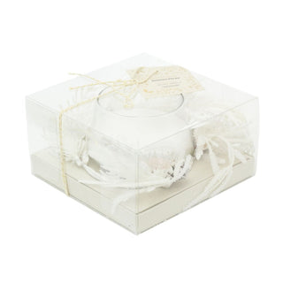 Vanilla Scented Candle Christmas Table Centrepiece | Traditional Christmas Wreath Candle Pot Ornament | Xmas Fragrance Candle