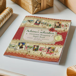 Victorian Vintage Wrapping Paper Book | 10 Classic Sheets & 9 Gift Tags Included