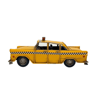 Vintage Retro New York City Taxi Yellow Cab Tin Model