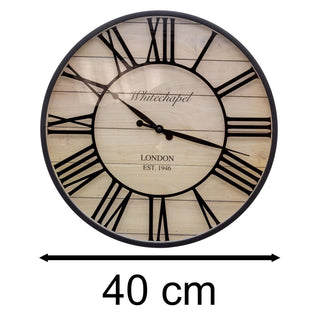 Vintage Style Wall Clock | London Whitechapel Antique Effect Wall Mounted Clock