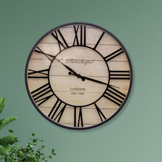 Vintage Style Wall Clock | London Whitechapel Antique Effect Wall Mounted Clock