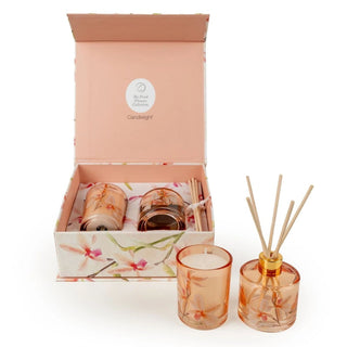 Violet and Iris Candle and Diffuser Set | Floral Scented Candle Gift Set