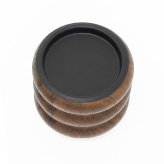 Walnut Pillar Candle Holder | Wooden Candlestick for Pillar Candles - 8cm