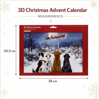 Watching for Santa 3D Christmas Advent Calendar, Freestanding Picture Design