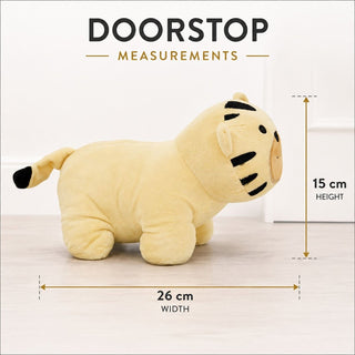 Weighted Fabric Tiger Door Stop, 26 cm Yellow Safari Animal Door Stopper