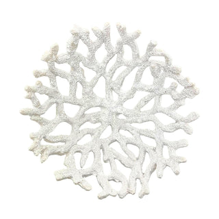 White Coral Decorative Bowl, 21cm Resin Nautical Sea Coral Centrepiece Ornament