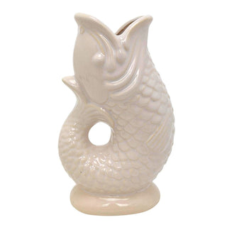 White Fish Shaped Ceramic Vase 25cm Off - White Decorative Fish Dried Flower Vase