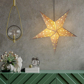 White LED Christmas Star | Christmas Paper Star Light Hanging Decoration - 60cm