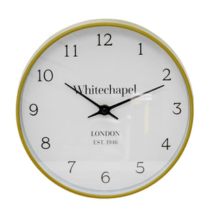 Whitechapel Wall Clock | Classic Round Wood Effect Clock for Home or Office 25cm