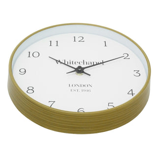 Whitechapel Wall Clock | Classic Round Wood Effect Clock for Home or Office 25cm