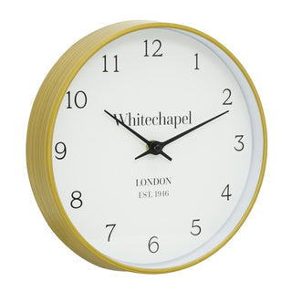 Whitechapel Wall Clock | Classic Round Wood Effect Clock for Home or Office 25cm