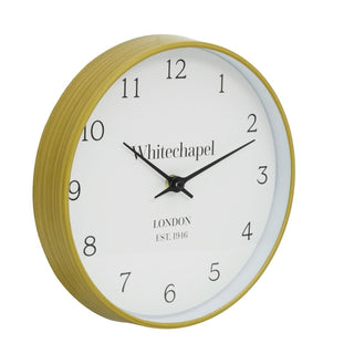 Whitechapel Wall Clock | Classic Round Wood Effect Clock for Home or Office 25cm