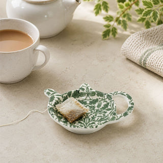 William Morris Acorn Tea Bag Tidy, 12.5 cm Teapot-Shaped Used Tea Bag Holder
