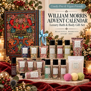 William Morris Advent Calendar 2026, 24 Bath & Body Treats, Oak & Willow