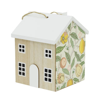 William Morris Fruits Door Stop | 18cm House Shaped Door Stopper Wooden Doorstop