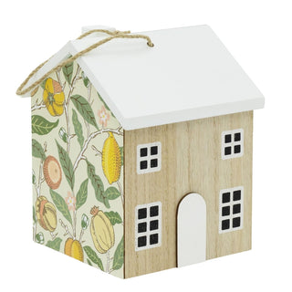 William Morris Fruits Door Stop | 18cm House Shaped Door Stopper Wooden Doorstop