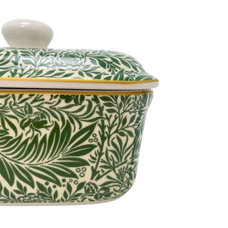 William Morris Larkspur Butter Dish, Fine China Butter Dish with Lid - 16cm
