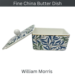 William Morris Willow Bough Fine China Butter Storage Dish & Lid - 14.5cm