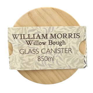 William Morris Willow Bough Glass Canister, 850ml Storage Jar Airtight Lid