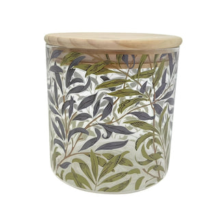 William Morris Willow Bough Glass Canister, 850ml Storage Jar Airtight Lid