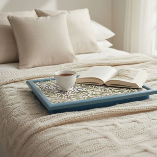 William Morris Willow Bough Lap Tray with Bean Bag Cushion, 44x34cm Laptray