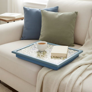 William Morris Willow Bough Lap Tray with Bean Bag Cushion, 44x34cm Laptray