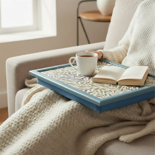William Morris Willow Bough Lap Tray with Bean Bag Cushion, 44x34cm Laptray
