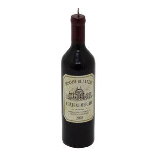Wine Bottle Candle | Chateau Merlot Red Wine Bottle Shaped Novelty Candle - 28cm