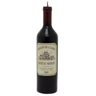 Wine Bottle Candle | Chateau Merlot Red Wine Bottle Shaped Novelty Candle - 28cm