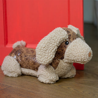 Winnie Dachshund Doorstop | Faux Leather Novelty Sausage Dog Door Stop - 33cm