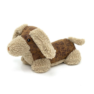 Winnie Dachshund Doorstop | Faux Leather Novelty Sausage Dog Door Stop - 33cm