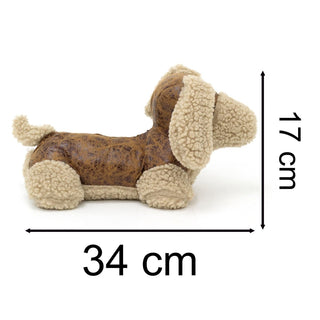 Winnie Dachshund Doorstop | Faux Leather Novelty Sausage Dog Door Stop - 33cm