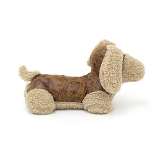 Winnie Dachshund Doorstop | Faux Leather Novelty Sausage Dog Door Stop - 33cm