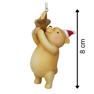 Winnie The Pooh Christmas Tree Decoration with Star, Gisela Graham 8cm